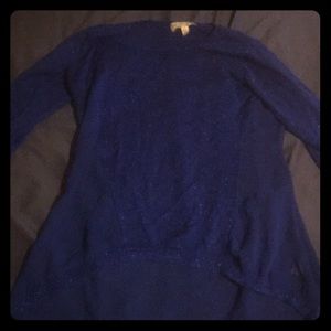 Blue 3/4 length sleeve shirt